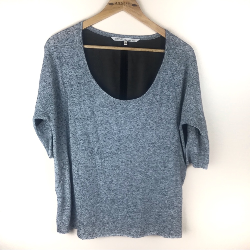 Rachel Roy | Sheer Back Short Sleeve Shirt